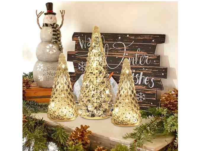 3 Pre-Lit Christmas Trees