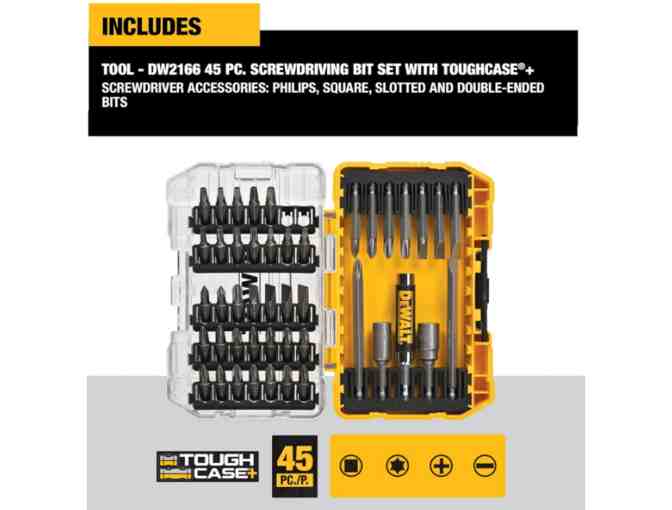 DEWALT 20V Max Cordless Drill w/ Driver & Screwdriver Bits Kit