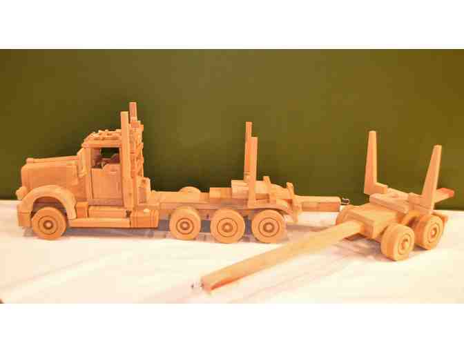 Hand-made Wooden Toy Logging Truck