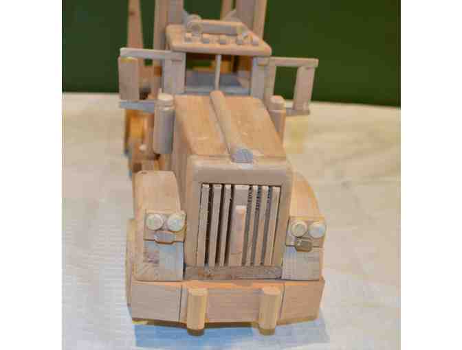 Hand-made Wooden Toy Logging Truck
