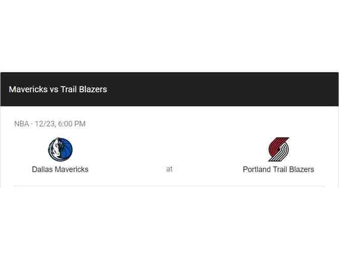 2019 Dec 23rd Blazers vs Pelicans - Two Courtside Blazer Tickets + Parking