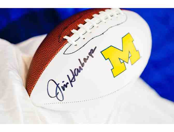 Autographed U of M Coach Jim Harbaugh Football