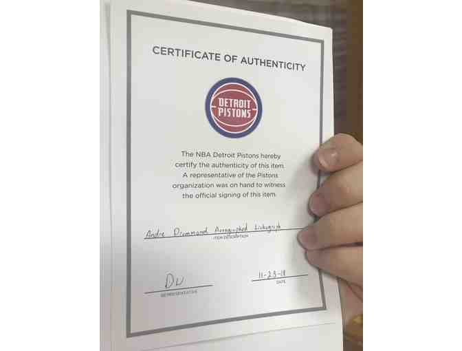 Autographed Lithograph of Detroit Piston Andre Drummond
