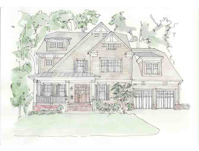 Watercolor Home Rendering by Parinaz Art