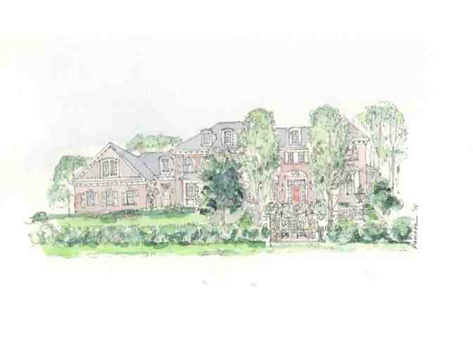 Watercolor Home Rendering by Parinaz Art