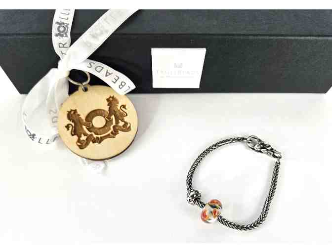 Trollbeads Sterling Silver Foxtail Bracelet with Glass and Silver Beads