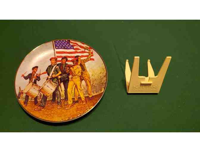 Two 8' Norman Rockwell Decorative Plates - 'The Spirit of 1976' and 'A Mother's Pride'