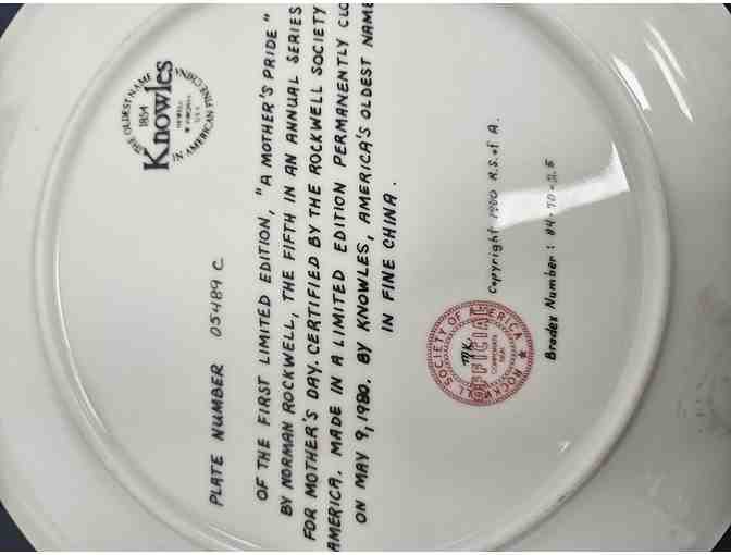 Two 8' Norman Rockwell Decorative Plates - 'The Spirit of 1976' and 'A Mother's Pride'