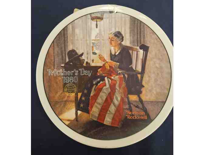Two 8' Norman Rockwell Decorative Plates - 'The Spirit of 1976' and 'A Mother's Pride'