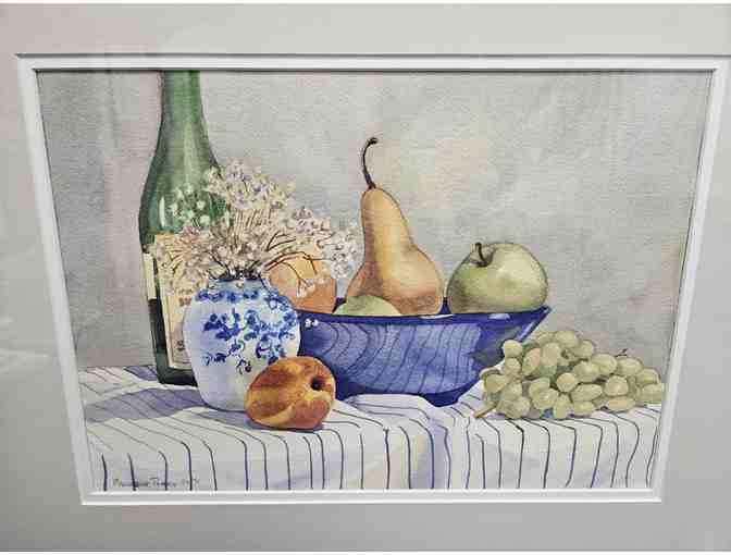 Watercolor Painting by Monique Fath Parry and Blake's Homestead Honey Peach White Wine