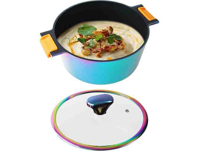 Kitchen Essentials Basket - Rainbow Non-Stick Pot, 12-Piece Knife Set and More