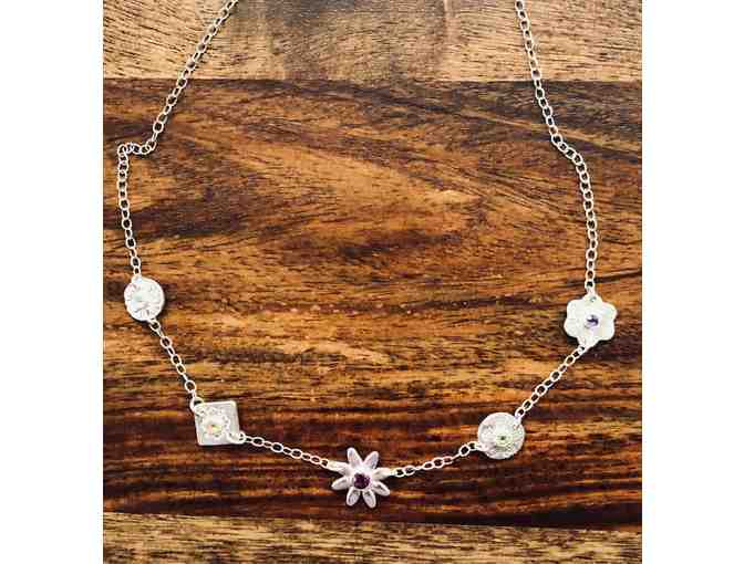 Amethyst, Peridot, Garnet, Citron & Blue Topaz Necklace