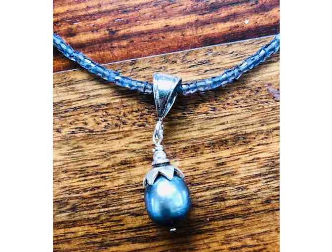 Iolite Necklace & Earrings