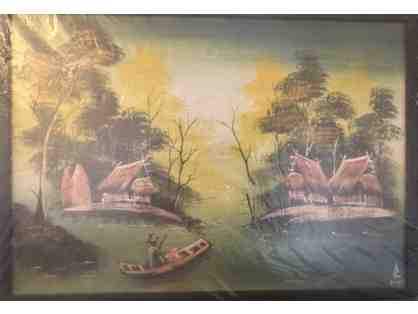 Hand-Painted Traditional Landscape Screen