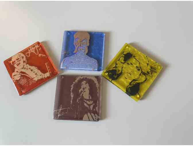 Musical Legends Glass Coaster Set -- Verre Modern - Photo 2