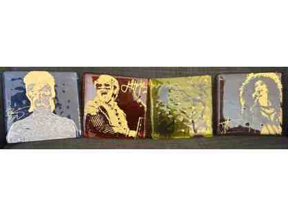 Musical Legends Glass Coaster Set -- Verre Modern