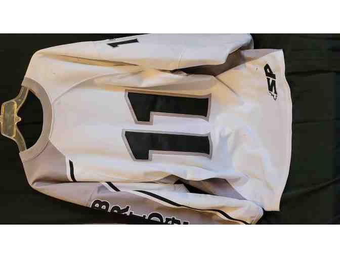 White Bridgton #11 Hockey Jersey