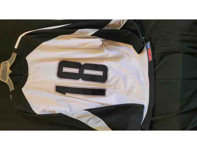 White Bridgton #18 Hockey Jersey