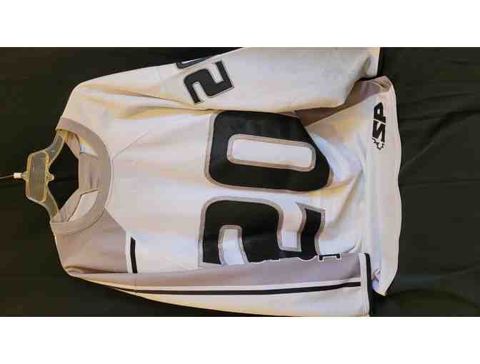White Bridgton #20 Hockey Jersey