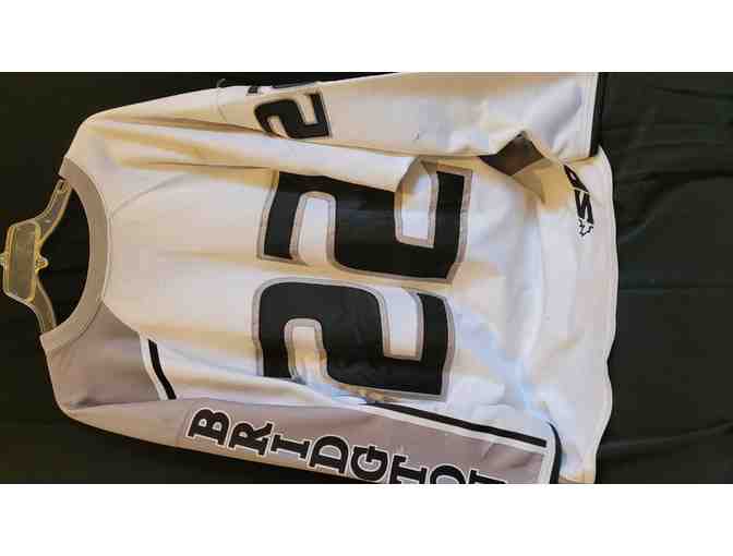 White Bridgton #22 Hockey Jersey