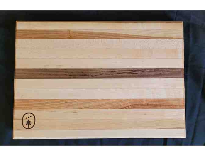 Handcrafted Hardwood Cutting Board and Set of Four Coasters