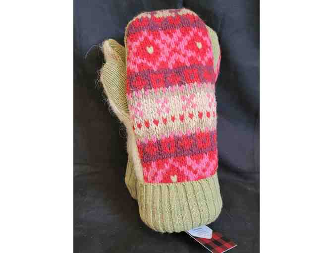 Handmade Upcycled Fleece-Lined Wool Mittens