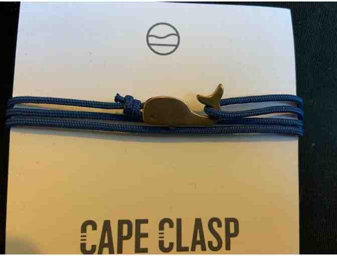 Whale Clasp Bracelet with Navy Blue Cord