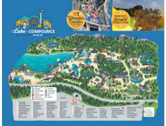 Four Pack of Single Day Admission Tickets to Lake Compounce Theme Park, CT