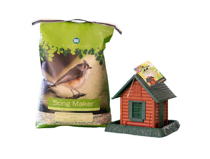 Log Cabin Bird Feeder & Wild Bird Seed - Photo 1