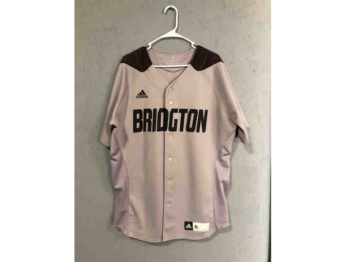 Z Game-Worn Bridgton Academy Baseball Jersey Adidas Grey #21