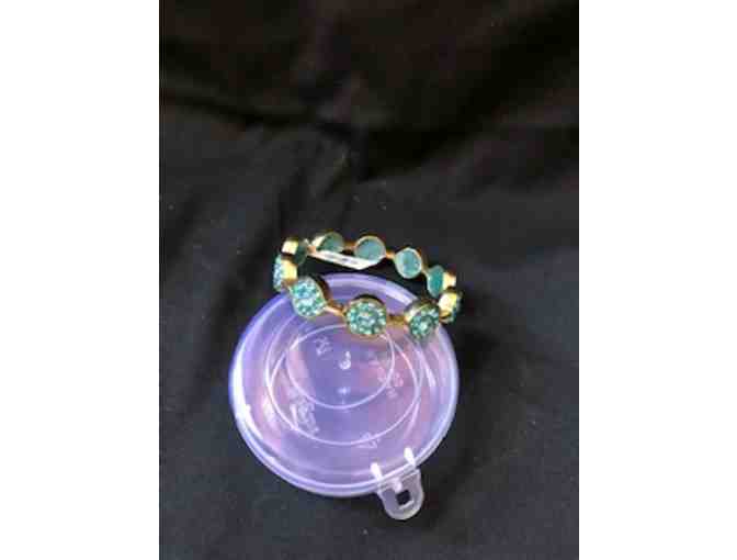 Saachi Marquis Bangle Bracelet - One Turquoise Blue Bangle