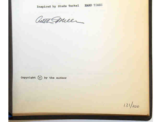 The American Clock script, signed by Arthur Miller