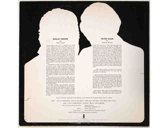 Good Evening 1973 cast recording LP signed by Peter Cook and Dudley Moore