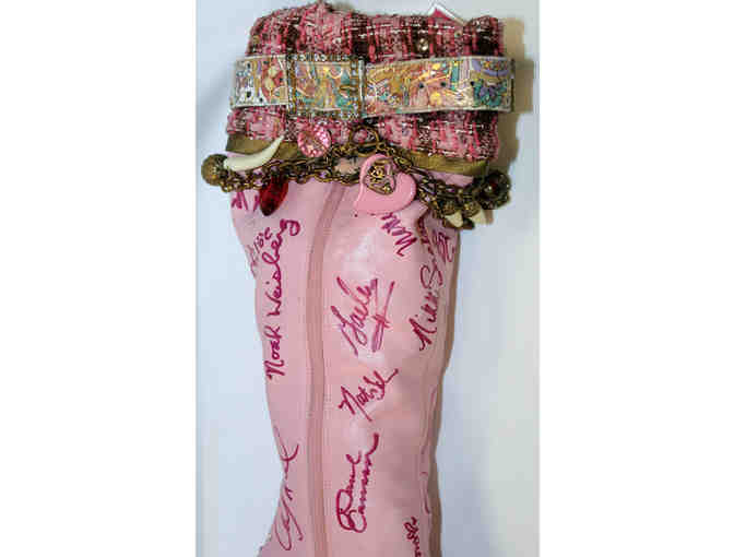 Signed Elle Woods boot, cut from Legally Blonde