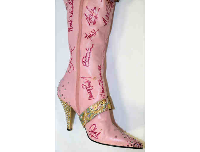 Signed Elle Woods boot, cut from Legally Blonde