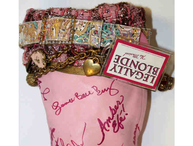Signed Elle Woods boot, cut from Legally Blonde