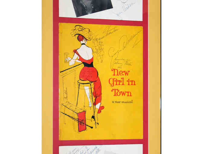 Gwen Verdon and Thelma Ritter autographed pages from New Girl in Town souvenir program