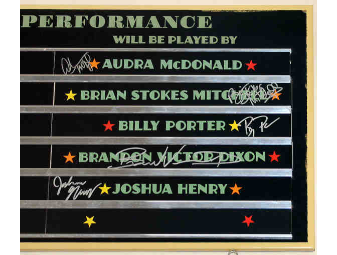 'At This Performance' board from Shuffle Along...,with autographed name plates
