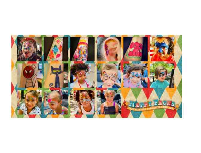 2 hours of face painting + glitter tattoos with Happy Faces Face Painting & Glitter Art