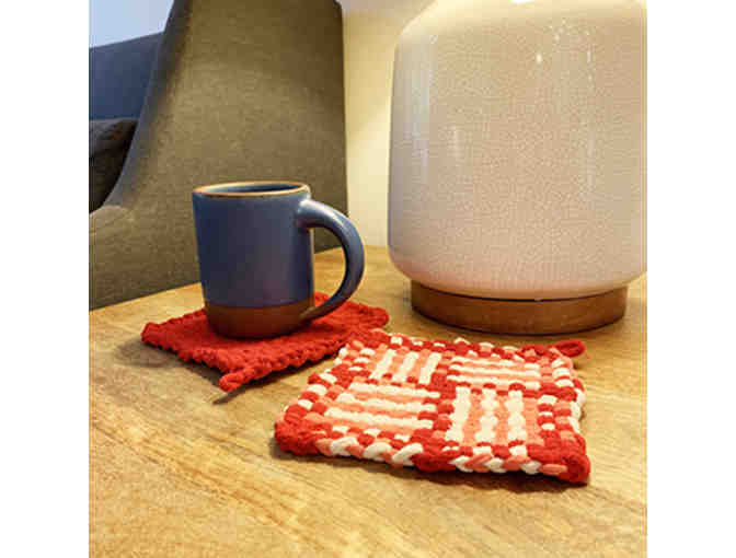Set of 2 Handwoven Coasters or Potholders