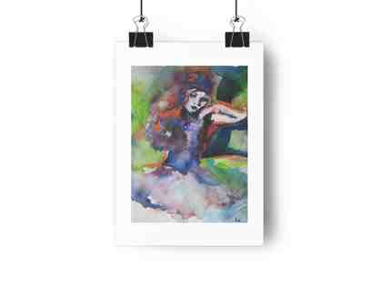 Limited Edition Watercolor Print of Dancer