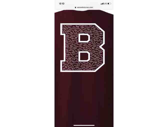 Brown School 'B' Maroon T-Shirt (Youth XL)