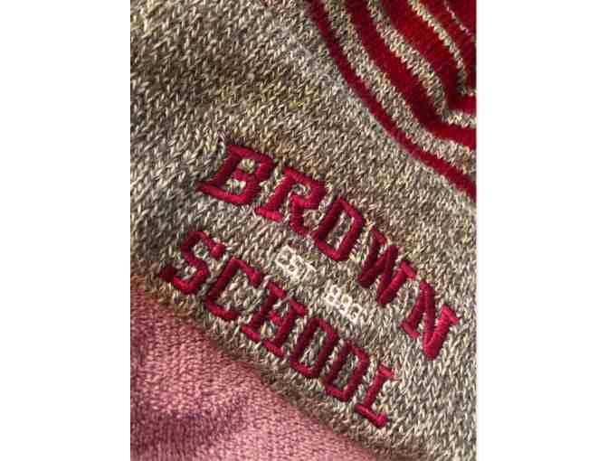 Brown School Pom Pom Hat