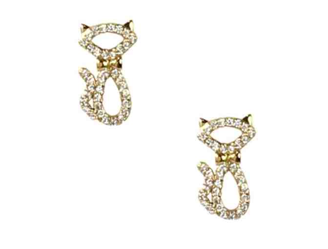Kate Spade Pave Cat Earrings & Pendant Set