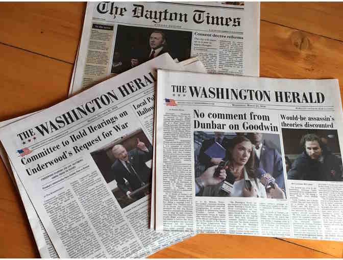 Memorabilia from Netflix's first original production, HOUSE OF CARDS.