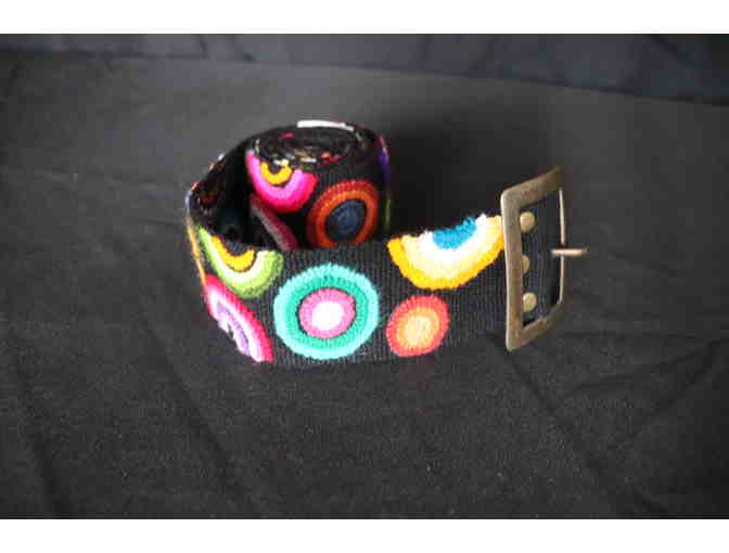 Handmade Belt Made In Peru Mlos & Ruana Red Alpaca/Rabbit Shawl By Cottoniere