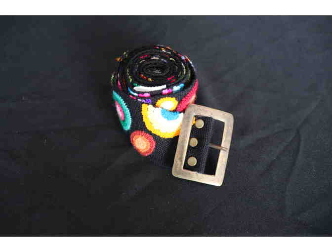 Handmade Belt Made In Peru Mlos & Ruana Red Alpaca/Rabbit Shawl By Cottoniere