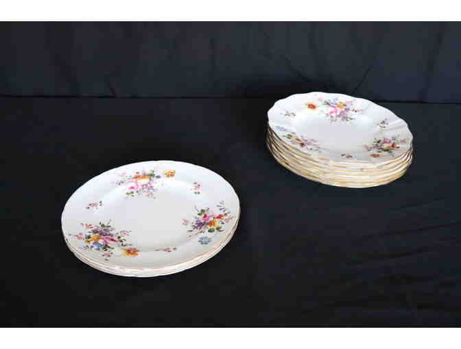 Set of 14 Royal Crown Derby English Bone China Dinner Plates
