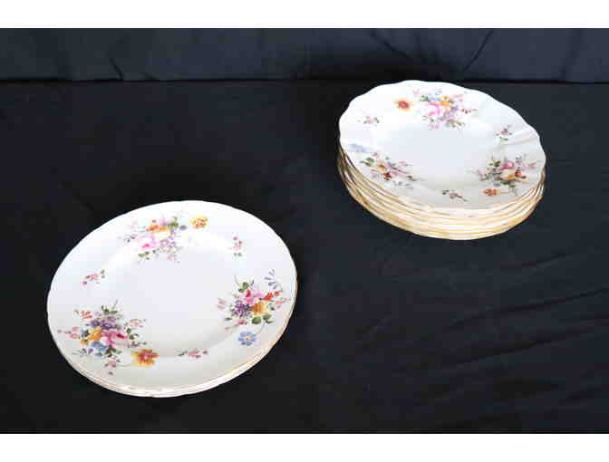 Set of 14 Royal Crown Derby English Bone China Dinner Plates