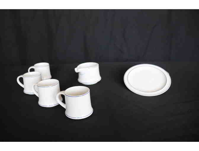 Set Of 12 Stettings of Vintage Langenthal China + Demi.tass (6) and serving plates (3) + E